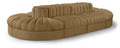 Ricarda Saddle Velvet Performance Fabric Upholstered 8pc. Modular Sectional - Sec8B