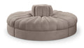 Ricarda Taupe Velvet Performance Fabric Upholstered 4pc. Modular Sofa - 4RC