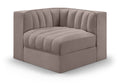 Ricarda Taupe Velvet Performance Fabric Upholstered Modular Chair - Corner