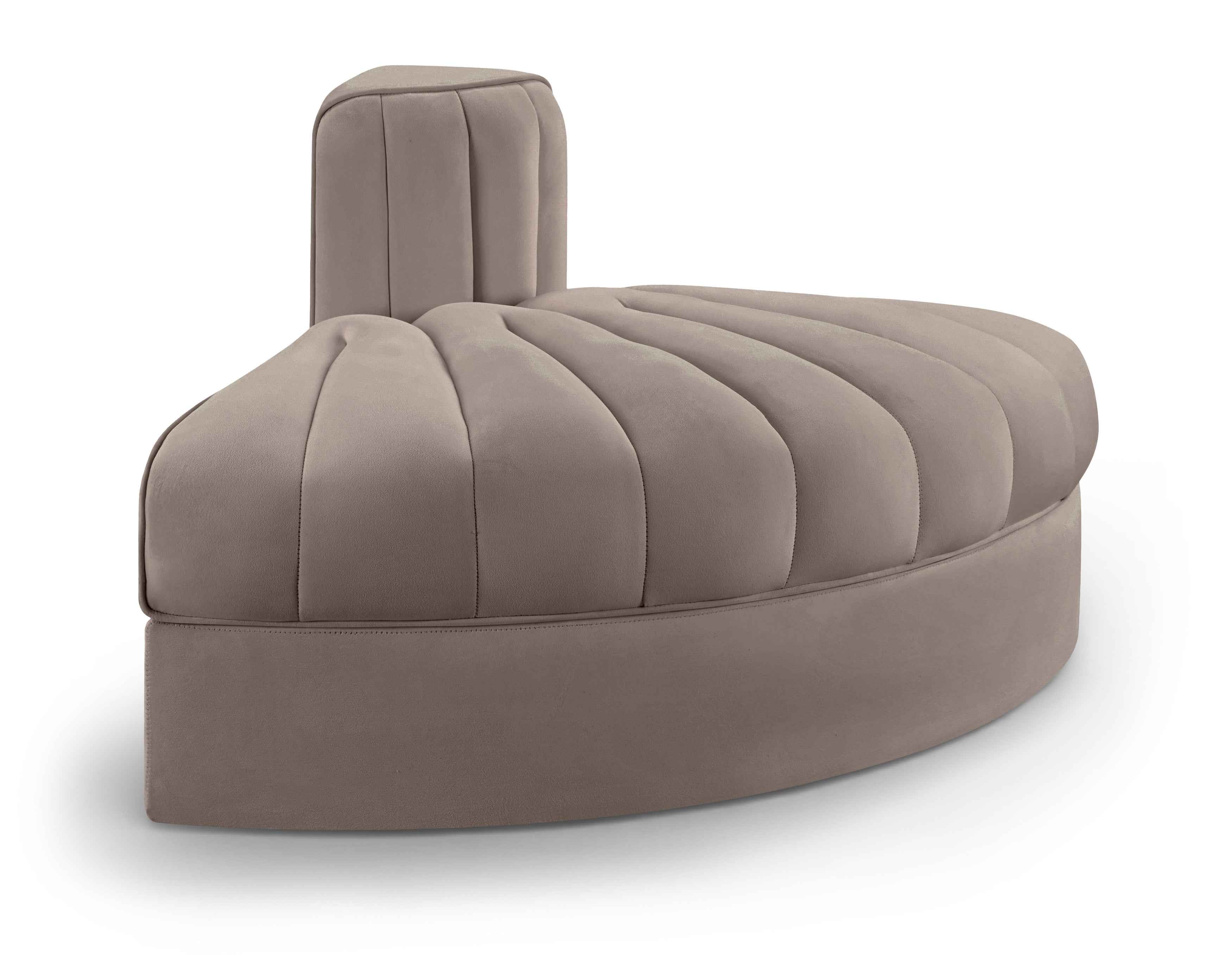Ricarda Taupe Velvet Performance Fabric Upholstered Modular Chair - RC