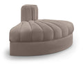 Ricarda Taupe Velvet Performance Fabric Upholstered Modular Chair - RC
