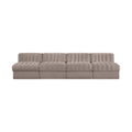 Ricarda Taupe Velvet Performance Fabric Upholstered 4pc. Modular Sofa - S116