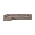 Ricarda Taupe Velvet Performance Fabric Upholstered 5pc. Modular Sectional - Sec5E
