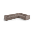 Ricarda Taupe Velvet Performance Fabric Upholstered 6pc. Modular Sectional - Sec6D