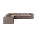 Ricarda Taupe Velvet Performance Fabric Upholstered 7pc. Modular Sectional - Sec7A