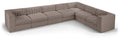 Ricarda Taupe Velvet Performance Fabric Upholstered 7pc. Modular Sectional - Sec7C