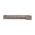 Ricarda Taupe Velvet Performance Fabric Upholstered 7pc. Modular Sectional - Sec7D