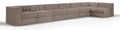 Ricarda Taupe Velvet Performance Fabric Upholstered 7pc. Modular Sectional - Sec7D