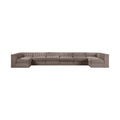 Ricarda Taupe Velvet Performance Fabric Upholstered 8pc. Modular Sectional - Sec8A