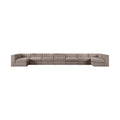 Ricarda Taupe Velvet Performance Fabric Upholstered 9pc. Modular Sectional - Sec9A