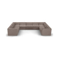 Ricarda Taupe Velvet Performance Fabric Upholstered 9pc. Modular Sectional - Sec9B