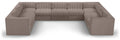 Ricarda Taupe Velvet Performance Fabric Upholstered 9pc. Modular Sectional - Sec9B