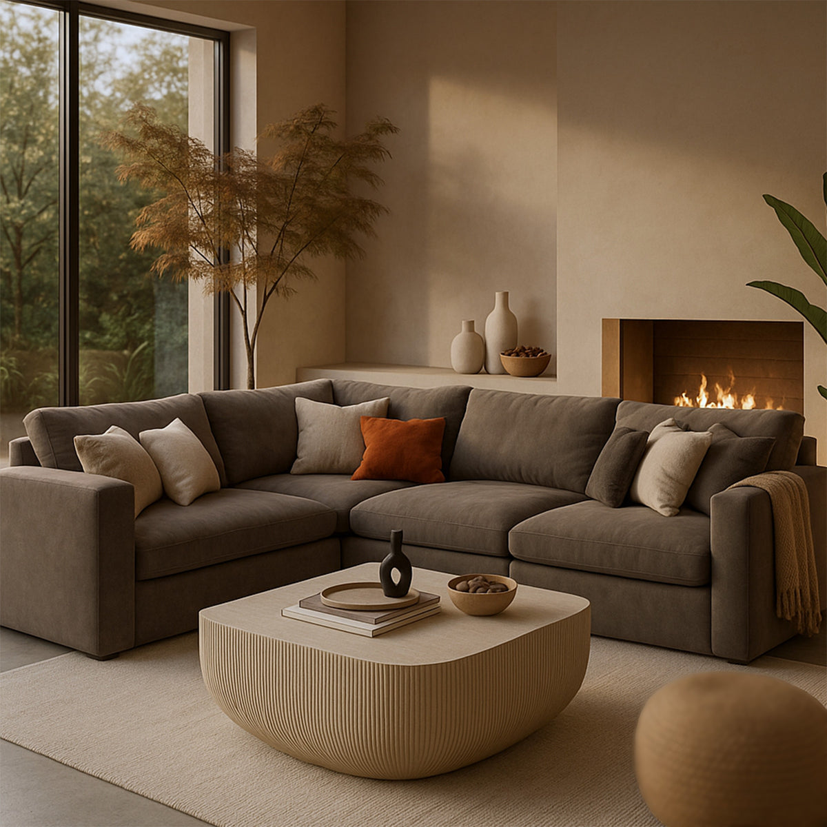 Segovia Beige Concrete Indoor/Outdoor Coffee Table