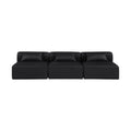 Demetria 108" Vegan Leather Upholstered 3pc. Armless Modular Sofa
