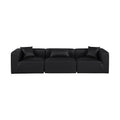Demetria 108" Vegan Leather Upholstered 3pc. Modular Sofa