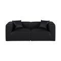 Demetria 72" Vegan Leather Upholstered 2pc. Modular Sofa