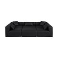 Demetria 108" Vegan Leather Upholstered 6pc. Modular Sectional
