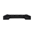Demetria 180" Vegan Leather Upholstered 7pc. Modular Sectional