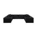 Demetria 144" Vegan Leather Upholstered 8pc. Modular Sectional