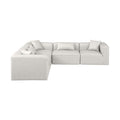 Demetria 108" Cream Vegan Leather Upholstered 5pc. Modular Sectional - Sec5C