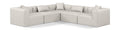 Demetria 108" Cream Vegan Leather Upholstered 5pc. Modular Sectional - Sec5C