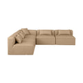 Demetria 108" Tan Vegan Leather Upholstered 5pc. Modular Sectional - Sec5B