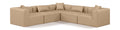 Demetria 108" Tan Vegan Leather Upholstered 5pc. Modular Sectional - Sec5C
