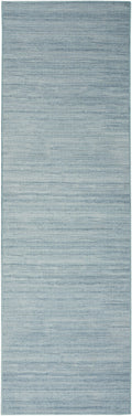 Washable Essentials Aqua Modern Polyester Area Rug