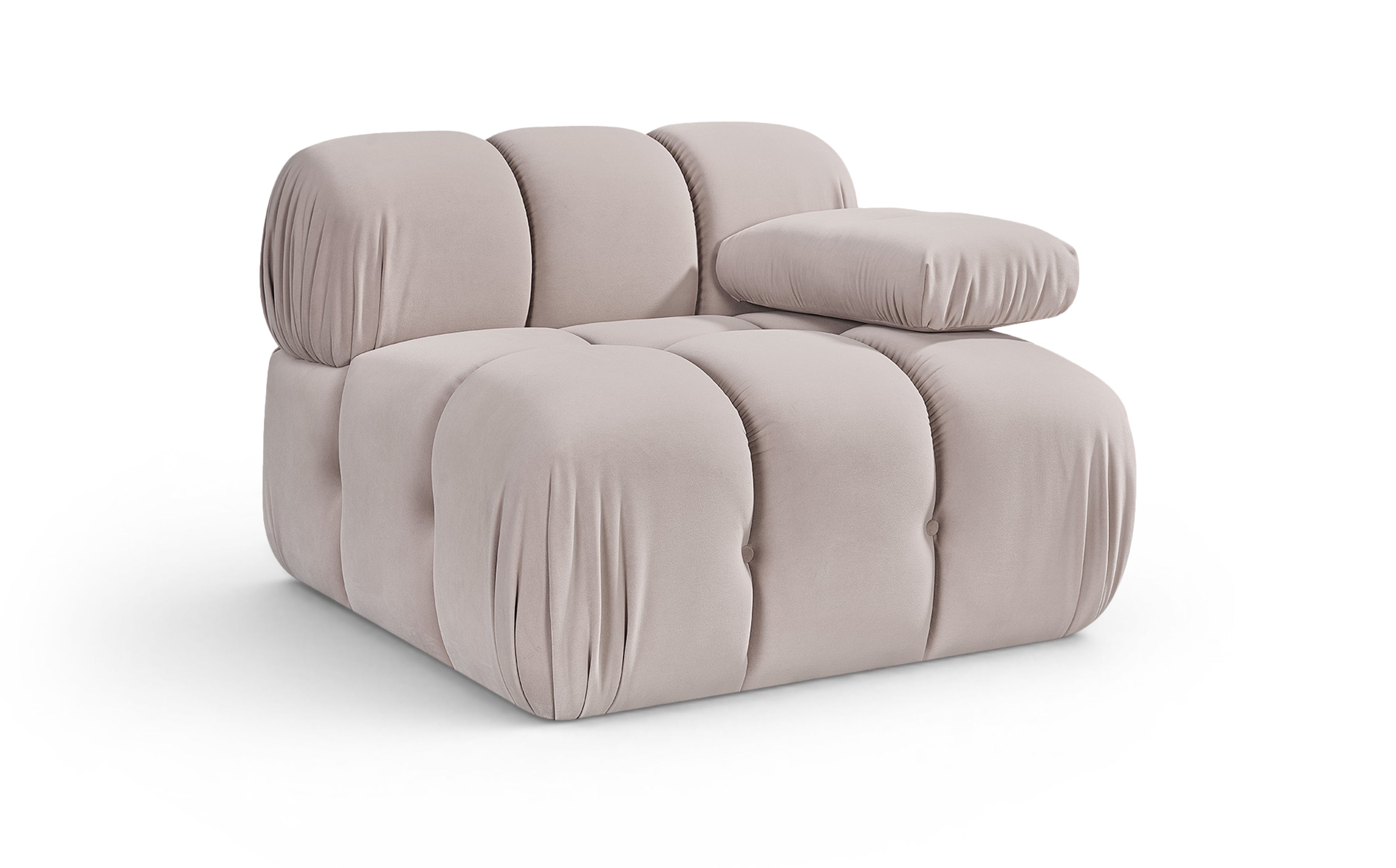 Octavia Velvet Performance Fabric Upholstered Modular Chair