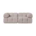 Octavia Beige Velvet Performance Fabric Upholstered 2 pc. Modular Sofa - S2A