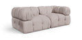 Octavia Beige Velvet Performance Fabric Upholstered 2 pc. Modular Sofa - S2A
