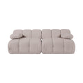 Octavia Beige Velvet Performance Fabric Upholstered 2 pc. Modular Sofa - S2B