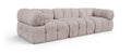 Octavia Beige Velvet Performance Fabric Upholstered 3 pc. Modular Sofa - S3A