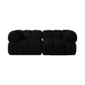 Octavia Black Velvet Performance Fabric Upholstered 2 pc. Modular Sofa - S2A