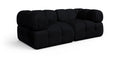 Octavia Black Velvet Performance Fabric Upholstered 2 pc. Modular Sofa - S2A