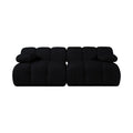 Octavia Black Velvet Performance Fabric Upholstered 2 pc. Modular Sofa - S2B