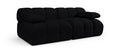 Octavia Black Velvet Performance Fabric Upholstered 2 pc. Modular Sofa - S2B