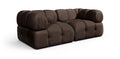 Octavia Brown Velvet Performance Fabric Upholstered 2 pc. Modular Sofa - S2A