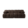Octavia Brown Velvet Performance Fabric Upholstered 2 pc. Modular Sofa - S2B