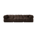 Octavia Brown Velvet Performance Fabric Upholstered 3 pc. Modular Sofa - S3A
