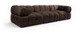 Octavia Brown Velvet Performance Fabric Upholstered 3 pc. Modular Sofa - S3A