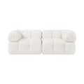 Octavia Cream Velvet Performance Fabric Upholstered 2 pc. Modular Sofa - S2A