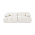 Octavia Cream Velvet Performance Fabric Upholstered 2 pc. Modular Sofa - S2B