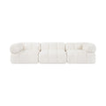 Octavia Cream Velvet Performance Fabric Upholstered 3 pc. Modular Sofa - S3A