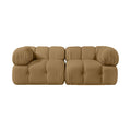 Octavia Saddle Velvet Performance Fabric Upholstered 2 pc. Modular Sofa - S2A