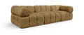 Octavia Saddle Velvet Performance Fabric Upholstered 3 pc. Modular Sofa - S3A