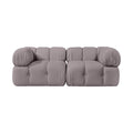 Octavia Taupe Velvet Performance Fabric Upholstered 2 pc. Modular Sofa - S2A