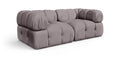 Octavia Taupe Velvet Performance Fabric Upholstered 2 pc. Modular Sofa - S2A