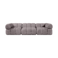 Octavia Taupe Velvet Performance Fabric Upholstered 3 pc. Modular Sofa - S3A