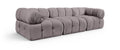 Octavia Taupe Velvet Performance Fabric Upholstered 3 pc. Modular Sofa - S3A